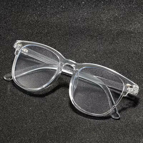 Transparent UV400 Blue Light Blocking Glasses for Men & Women | Clear Lens Computer & Mobile Eyewear | Stylish Unisex Frame with Protective Glasses Box