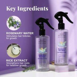 Bare Anatomy Rosemary & Rice Water Hair Growth Spray – 200ml | Strengthen & Thicken Hair