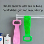 Silicon Bath Body Brush, Exfoliating Body Scurb Brush with Soap Dispenser, 2 in 1 Ultra Soft Bath Sponge Shower Brush and Body Massager, Baby Shower Brush, Shampoo and Gel Dispenser, Loofah Brush, Body Cleaning Scrubber for Man, Women and Children