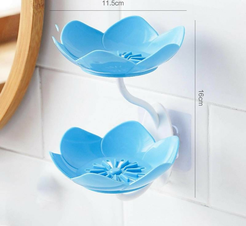 Lotus Flower Wall-Mounted Soap Holder – Self-Draining Bathroom & Kitchen Organizer – pack of 1
