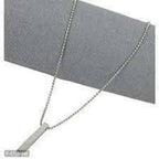Pack of 2 Boys Bar Necklace – Stainless Steel Black Pendant Necklace