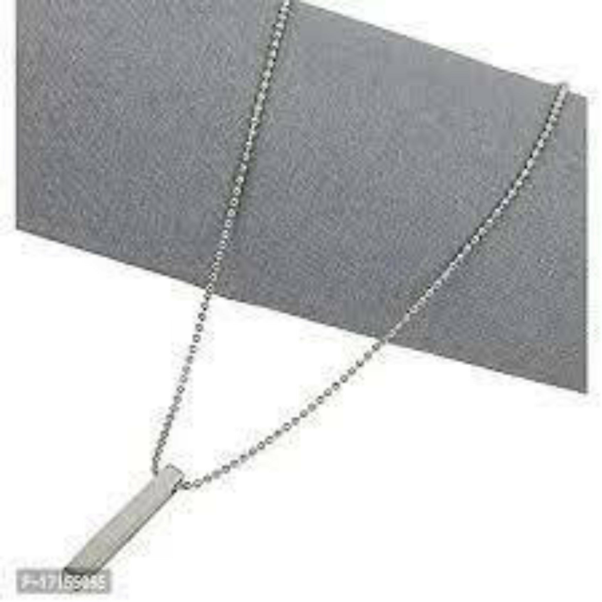 Pack of 2 Boys Bar Necklace – Stainless Steel Black Pendant Necklace