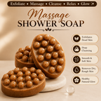 Instant Glow Exfoliating Massage Shower Soap – Deep Cleansing Body Soap with Textured Massage Surface for Smooth, Soft & Refreshed Skin | Suitable for All Skin Types