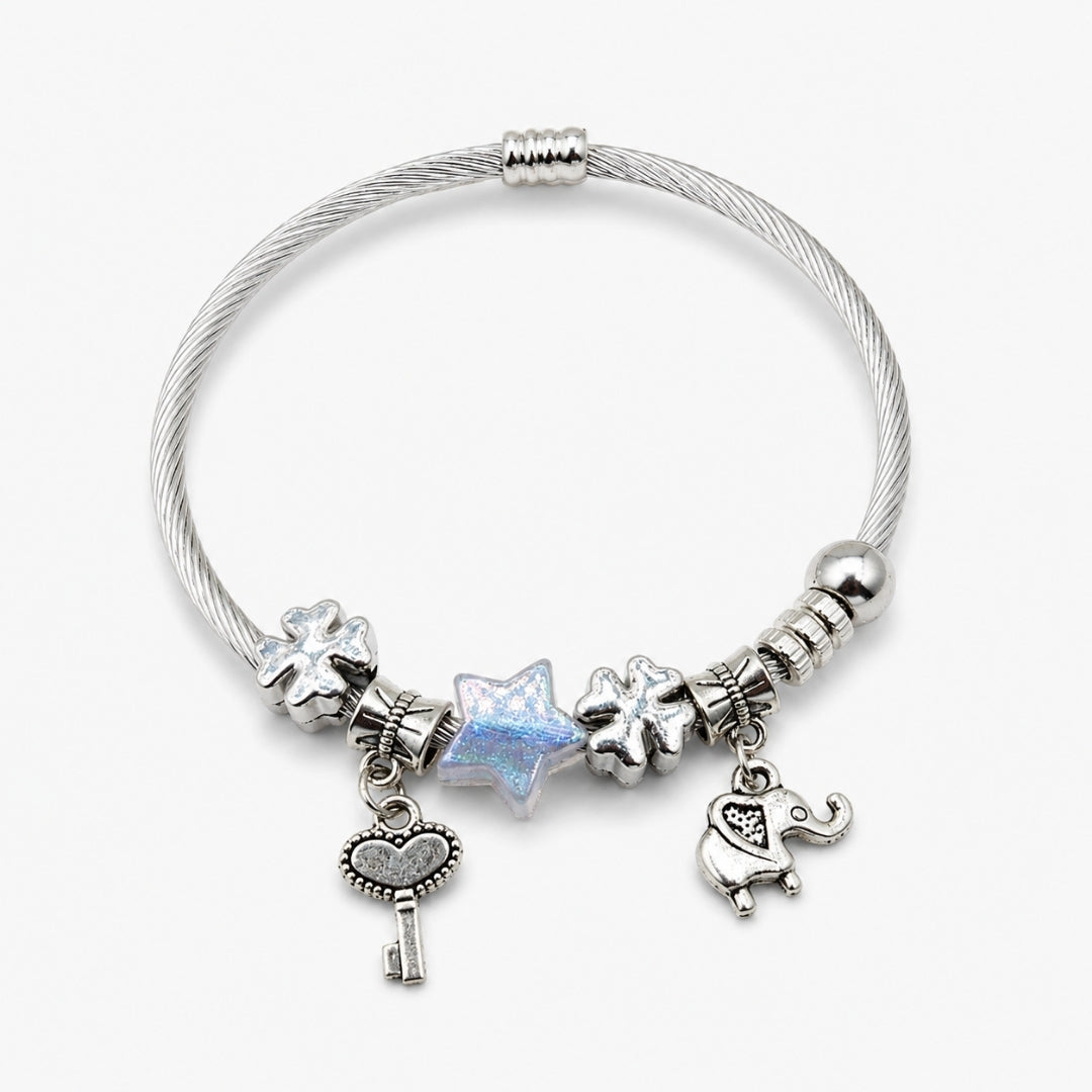 Opalescent charm bracelet