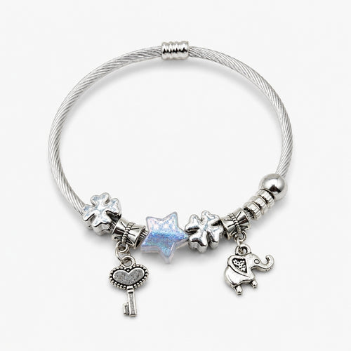 Opalescent charm bracelet