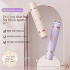 2-in-1 Dual Head Shaver & Electric Trimmer for Women – Rechargeable Hair Remover & Grooming Tool
