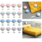 Premium Mushroom-Style Bedsheet Clips – Pack of 4 Elastic Quilt & Sheet Fixer Buckles (Random Color)
