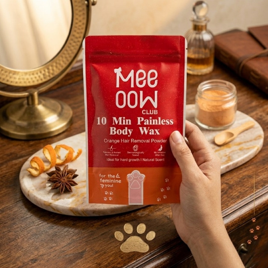 Orange scented hair removal powder