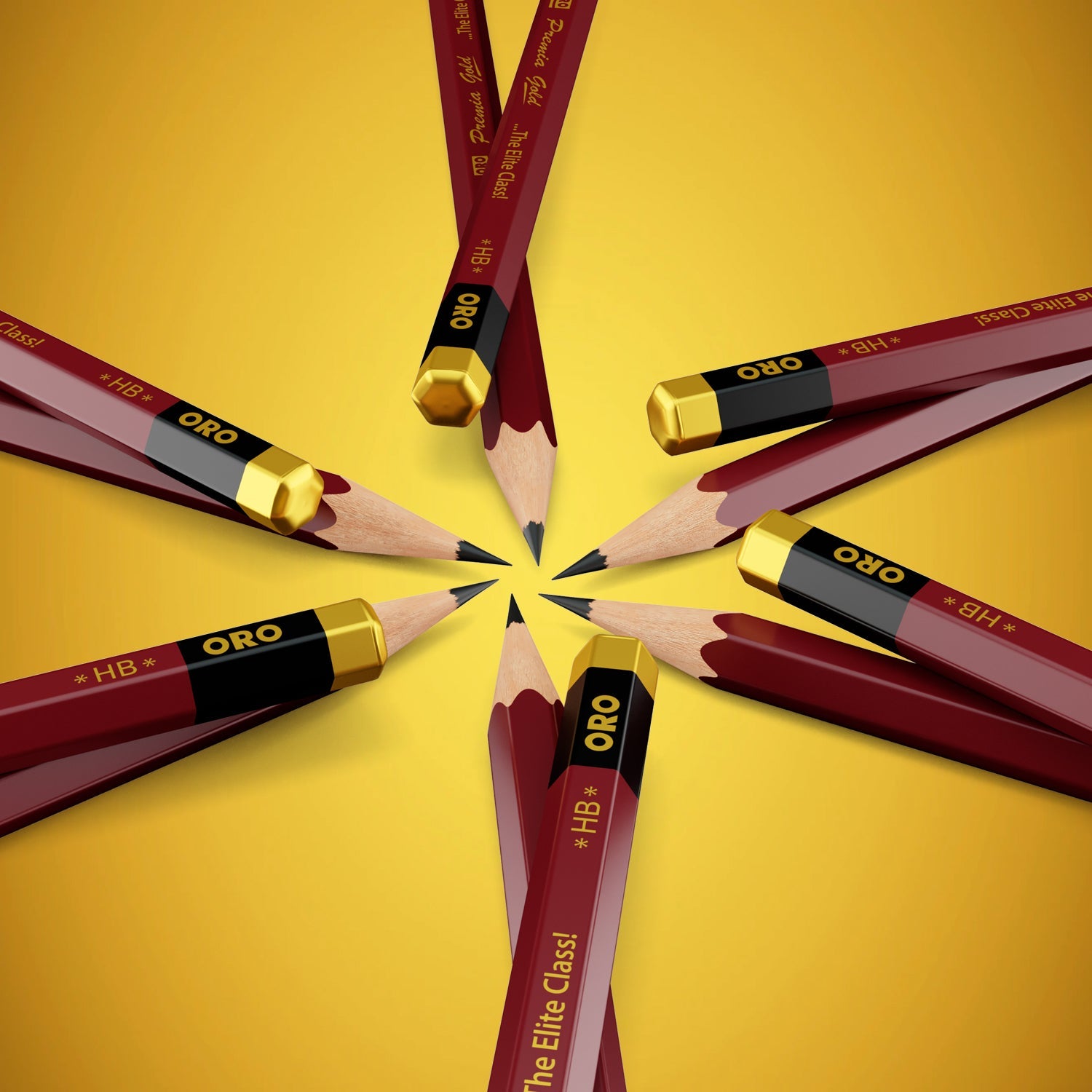 Oro Premia Gold Lead Pencil Jar 72 Pcs