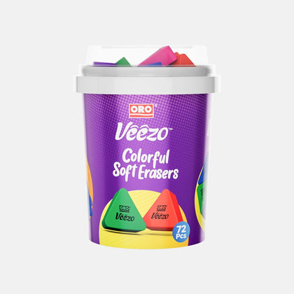 Oro Veezo Colourful Soft Erasers Pack of 72