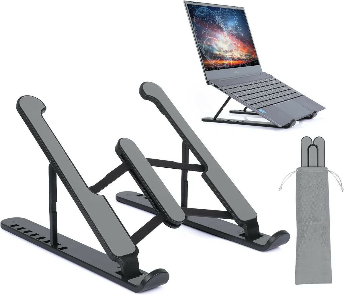 Plastic Foldable & Portable Laptop Stand | Lightweight Adjustable Laptop Holder | High-Quality ABS