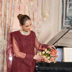 Semi-Stitched Shirt with Embroidered Adda Work