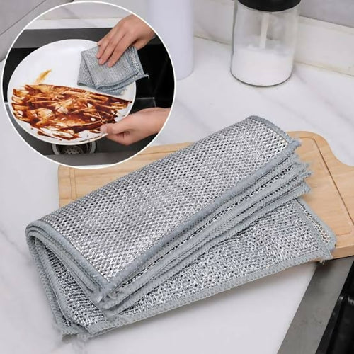 (pack off 10) Dish washing Cleaning cloth | Wire Dish washing Rugs for Kitchen Dishes