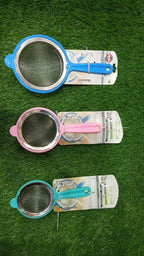 Colorful Stainless Steel Mesh Tea Strainer with Plastic Handle – Fine Sieve for Kitchen Use – LARGE