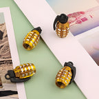 Grenade Tyre Air Valve Nozzle Caps for Car and Bikes - Pack of 2