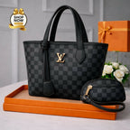 Women’s LV Print Handbag Set With Small Bag Stylish Leatherette Design