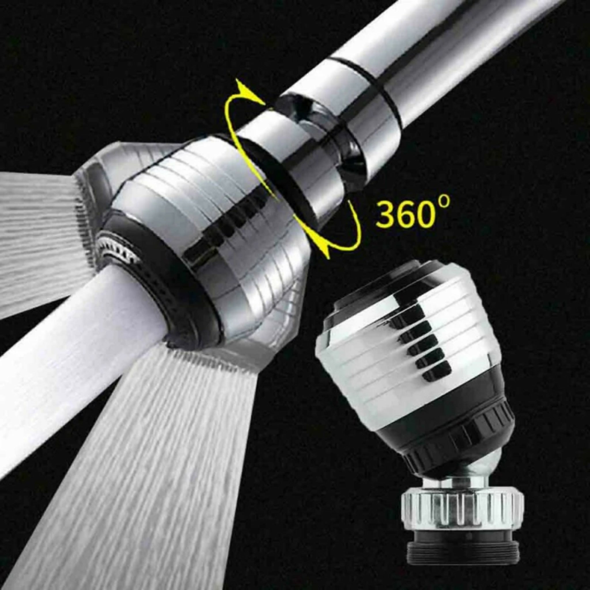 Multifunctional 360° Rotatable Kitchen Sink Faucet Sprayer – Water Saving Aerator
