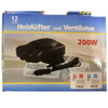 12V 200W Car Heater & Window Defroster, Dual Function Fan