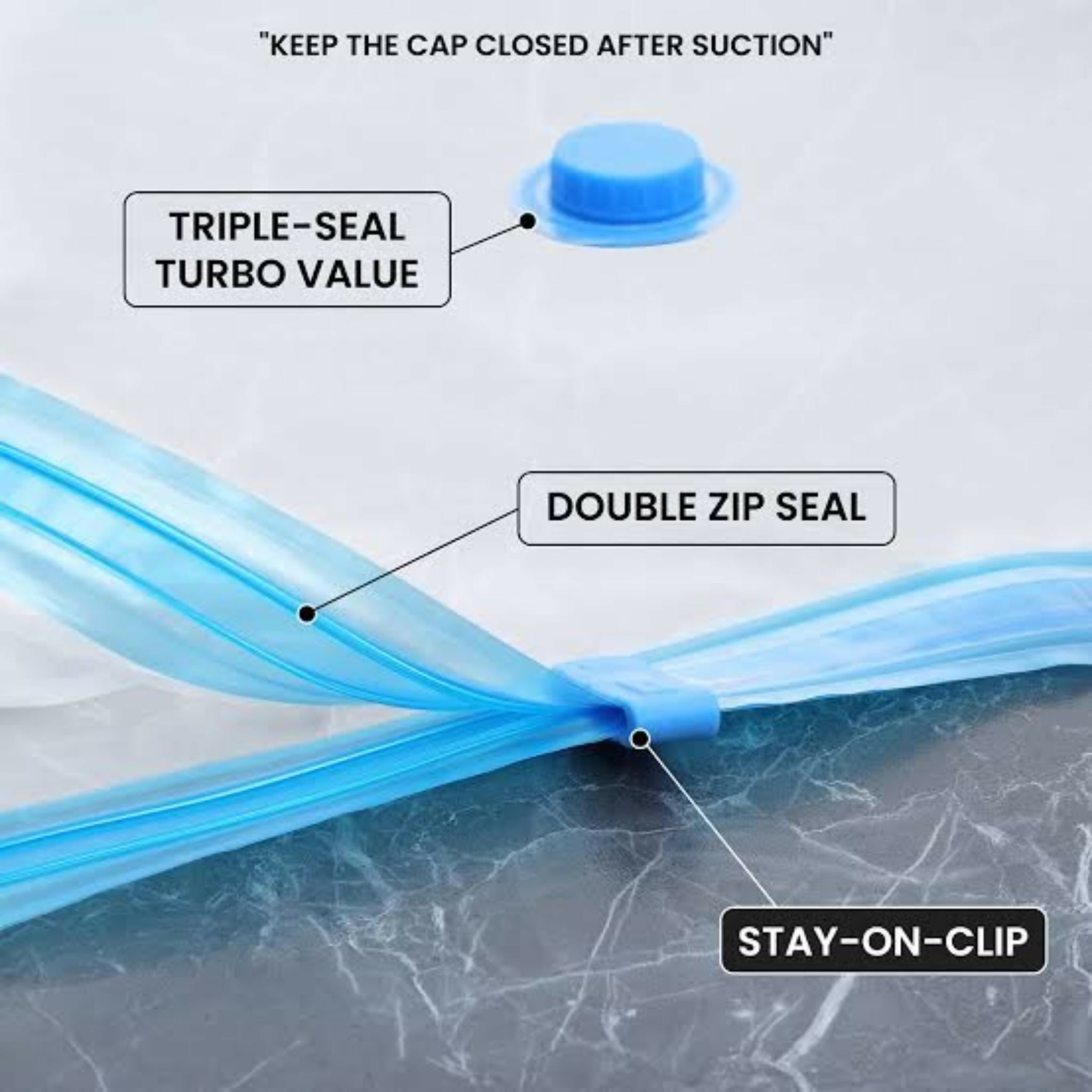 Vacuum Storage Bags Set Of 5 With Hand Pump Space Saver Compression Bags For Clothes Bedding And Travel