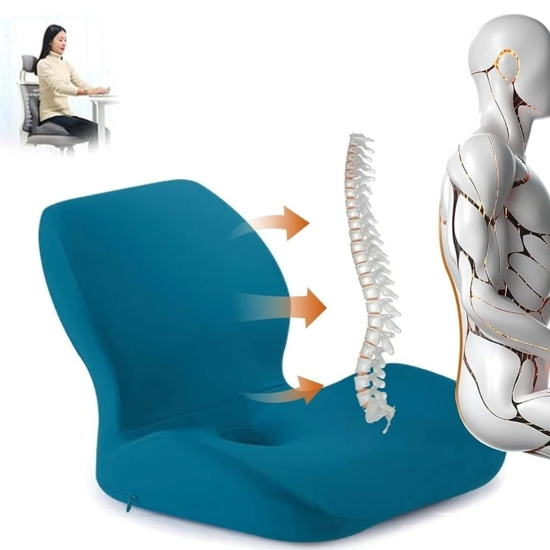 PU Memory Foam Backrest Pillow for Office & Car