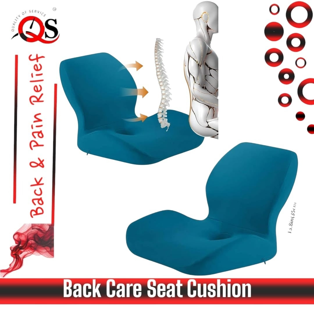 PU Memory Foam Backrest Pillow for Office & Car
