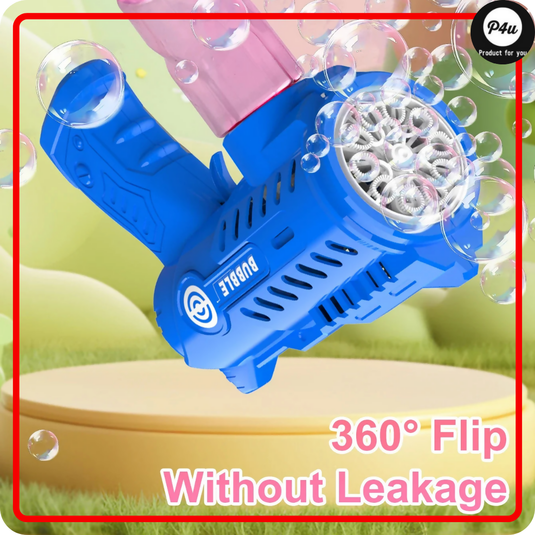 Bazooka Bubble Gun – 36-Hole Electric Bubble Blaster with Lights for Kids