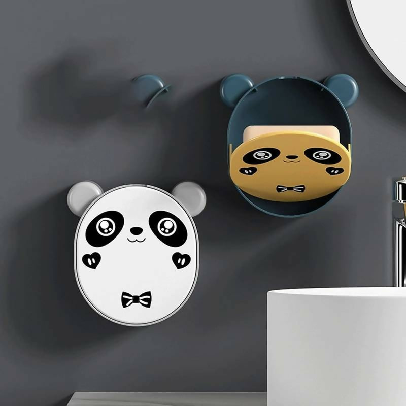 Wall Mounted Cute Panda Soap Dish Holder