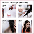 Permanent dark brown hair dye