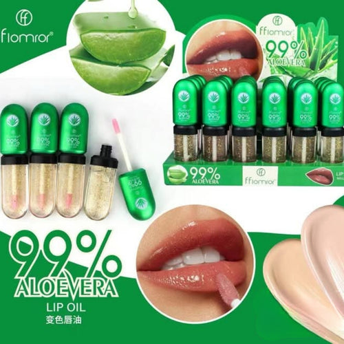 Pink Tint, Flormar Aloe Vera Lip Oil Color Changing Gloss Hydrating