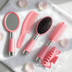 Pink 4-Piece Hair Brush Set – Stylish & Practical Styling Kit