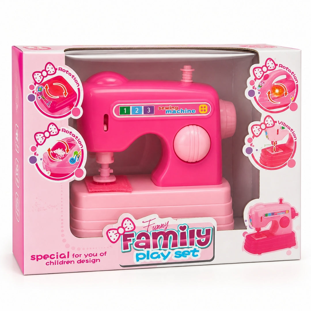 Pink sewing machine toy
