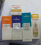Gluta White 5-Piece Skin Care Set with Face Wash, Serum, Night Cream and Sunblock