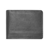 Front view of Pocket King black leather wallet with smooth finish and subtle branding
