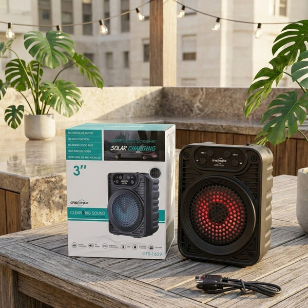 Speaker, GTS 1629 Portable Bluetooth, Super Bass Splash