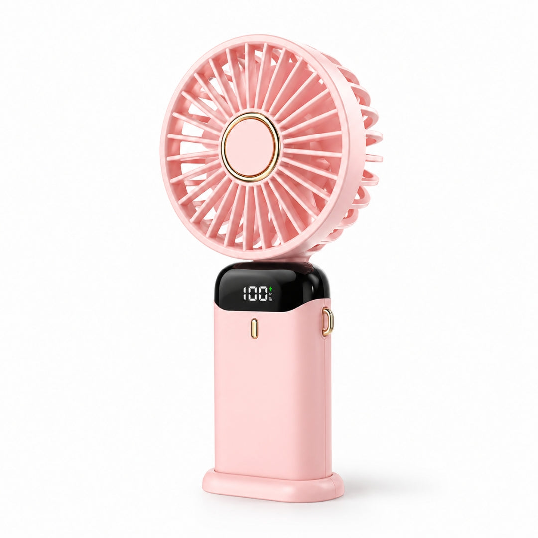 Portable mini fan with five speed modes