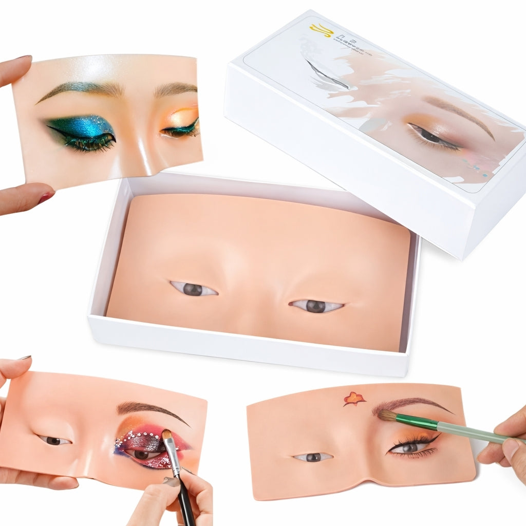 Practice Face, Silicone Makeup for Eye Makeup Eyelash and Artist Training