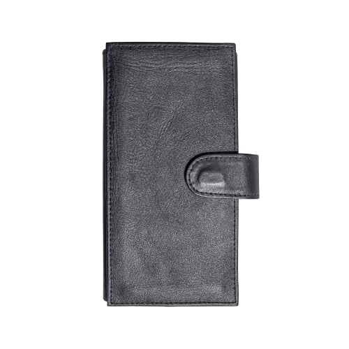 Closed leather organizer wallet – compact and stylish for business use