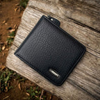 Premium Leather Zip Wallet for Unisex