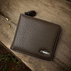 Premium Leather Zip Wallet for Unisex