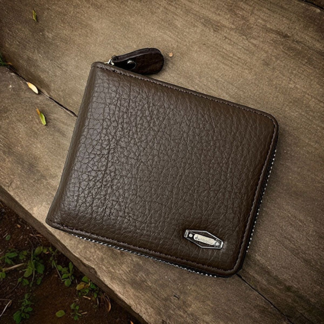 Premium Leather Zip Wallet for Unisex