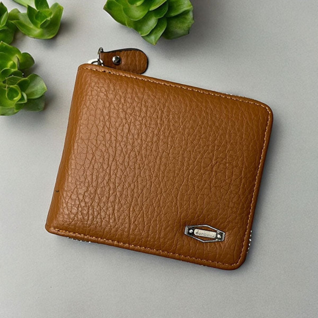 Premium Leather Zip Wallet for Unisex