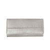 Nuvina silver clutch – elegant metallic leather accessory for women’s night out