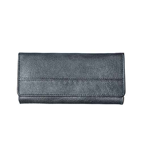 Nuvina gray leather clutch for women – modern, neutral-toned accessory for any outfit