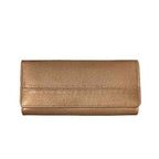 Nuvina gold leather clutch – glamorous and chic women’s evening accessory