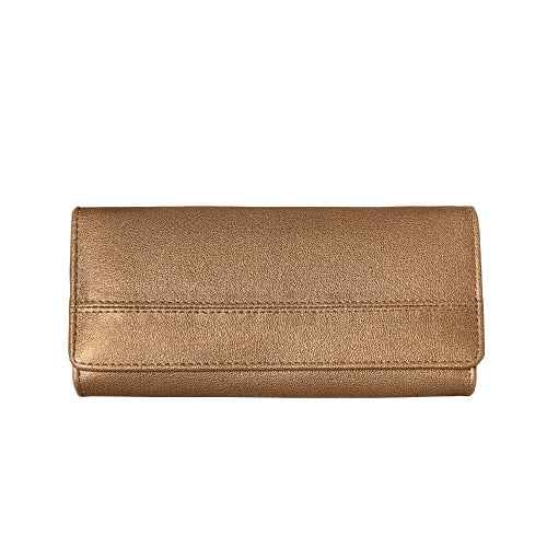 Nuvina gold leather clutch – glamorous and chic women’s evening accessory