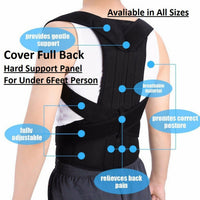 Adjustable Back Support Belt | Posture Corrector | Spine & Shoulder Support Brace | Breathable Upper Back Support for Men & Women -