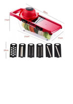 10 in 1 Mandoline Slicer Vegetable Cutter with Stainless Steel Blade Manual Potato Peeler Carrot Cheese Grater Dicer Kitchen Tool