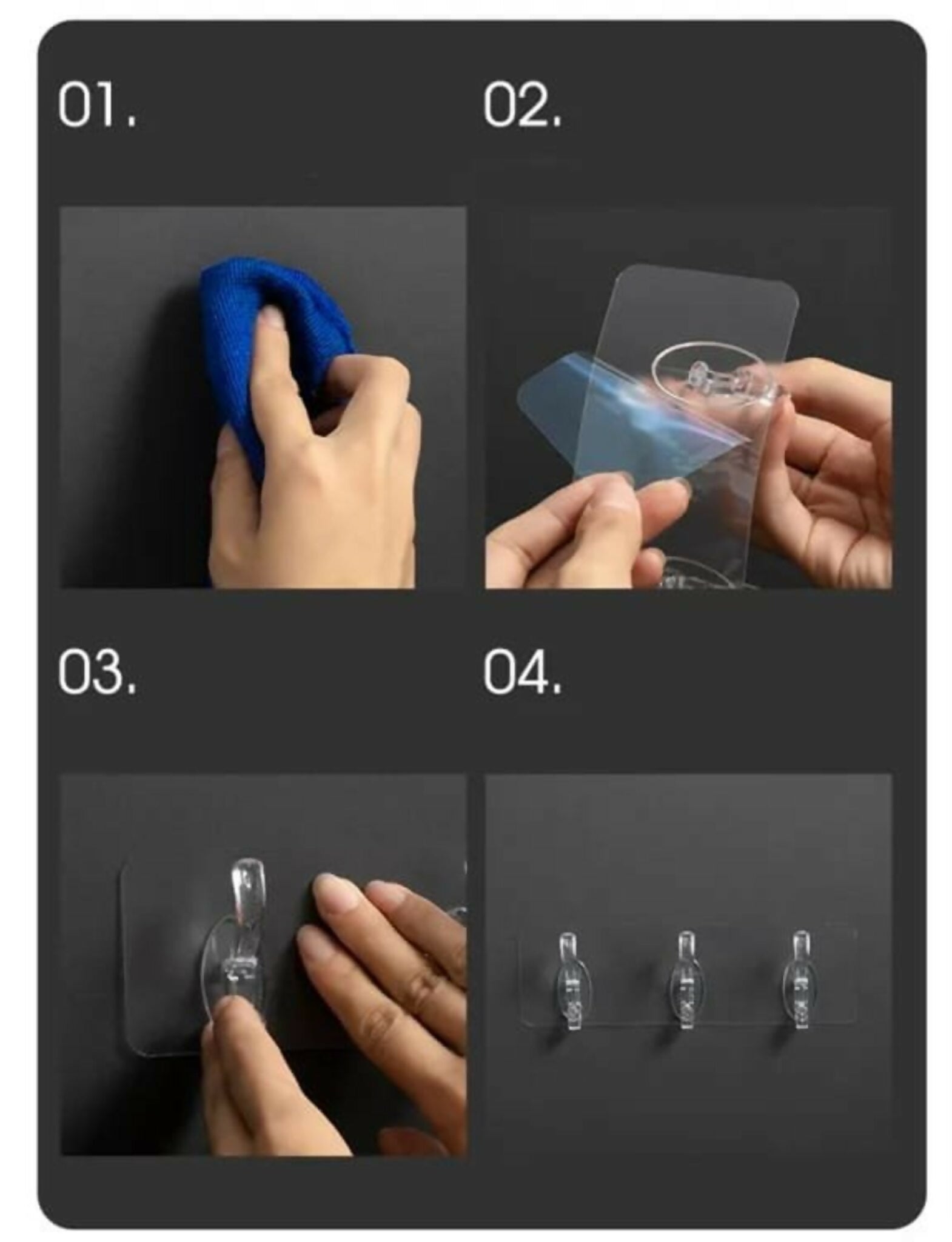 Double Row Adhesive Hook