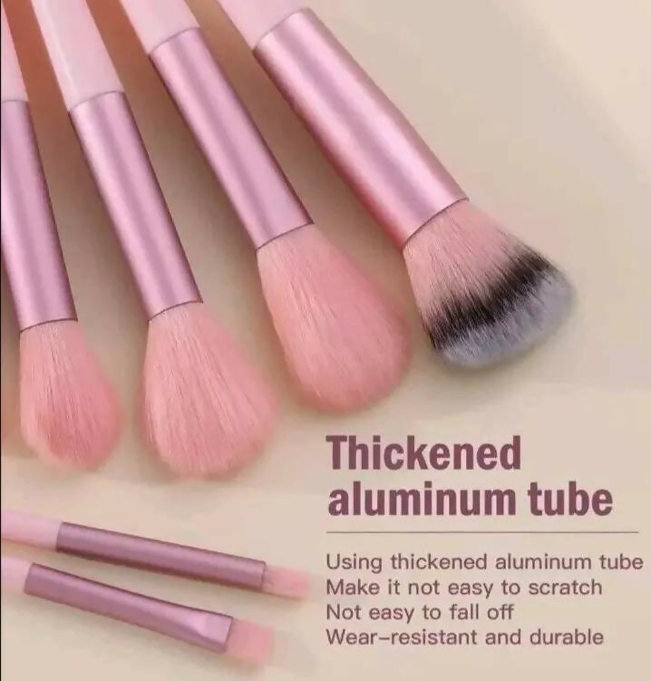 13 Pieces Soft Fluffy Makeup Brush Set – Cosmetics Brush Set – Makeup Brush Kit – Blush and Powder Brushes – Makeup Brushes for Foundation – Pink Color – Without Box