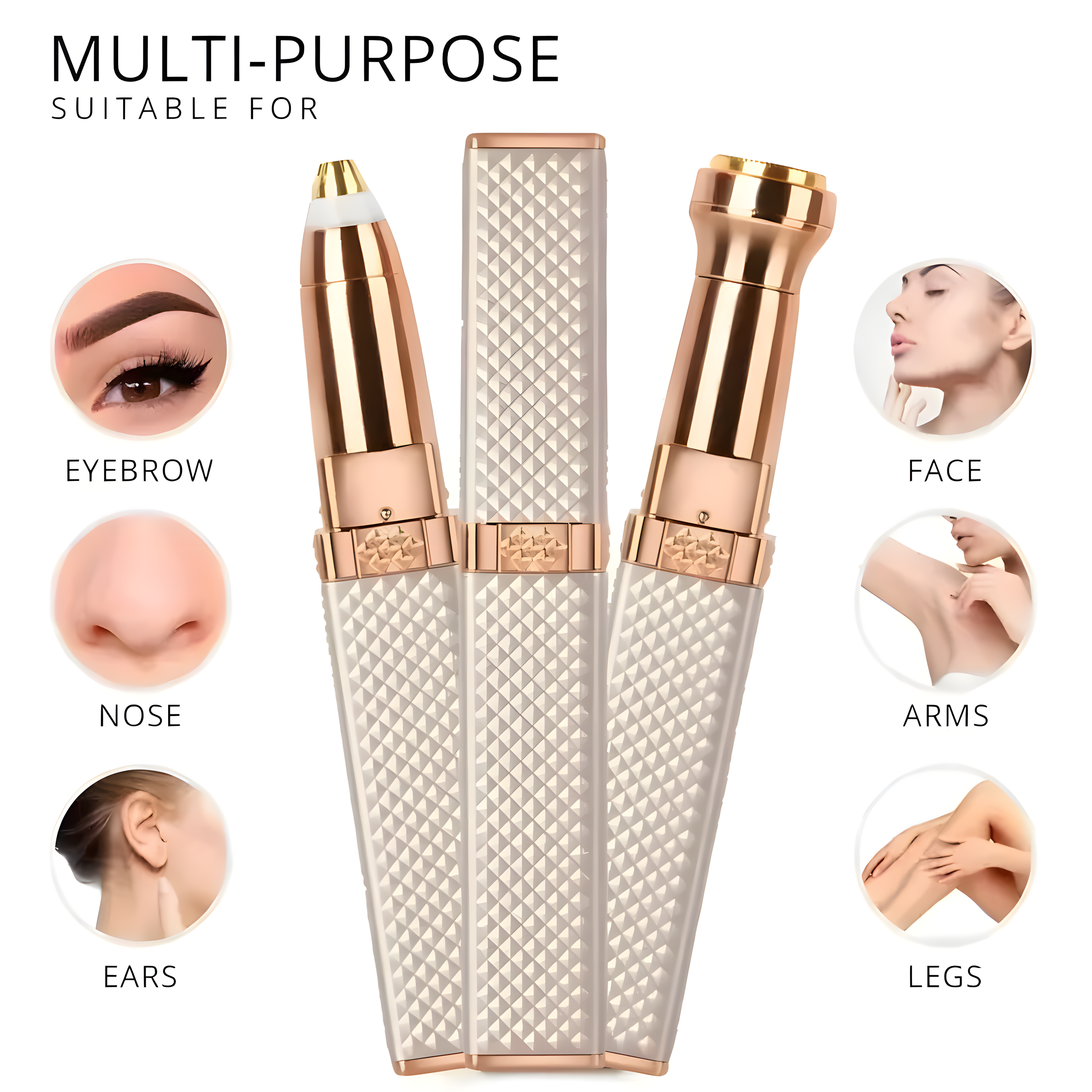 2 In 1 Blawless Facial & Eyebrow Hair Remover | Precision Trimmer For Smooth Skin